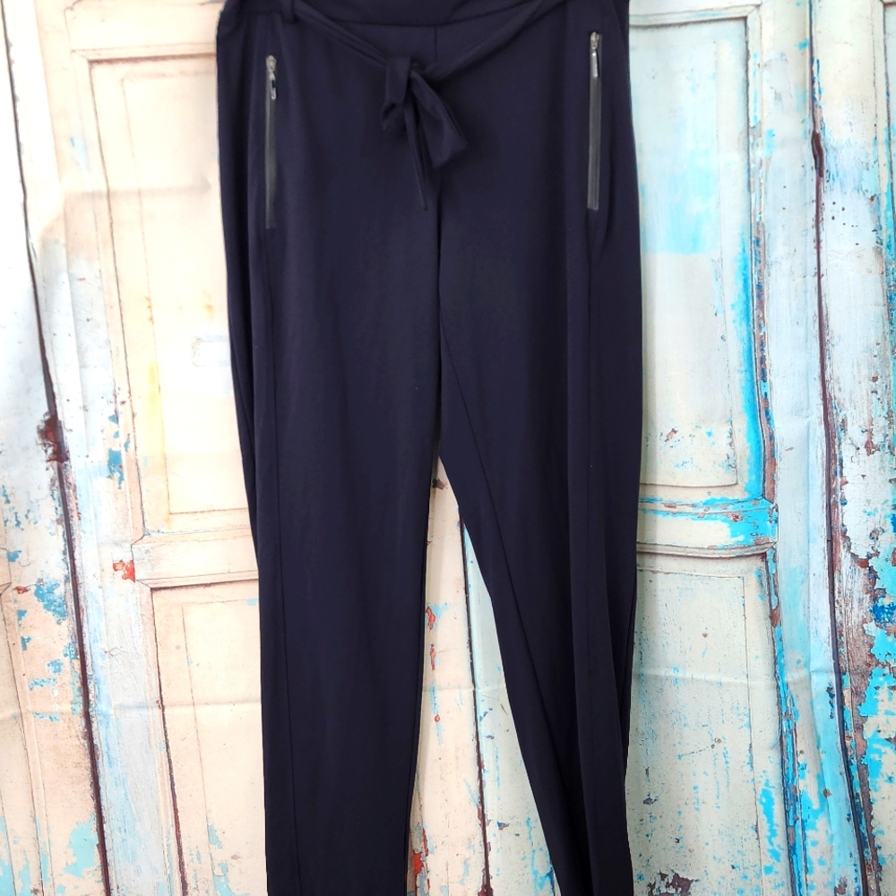 Comma, Trousers with Tie Belt in‎ Navy